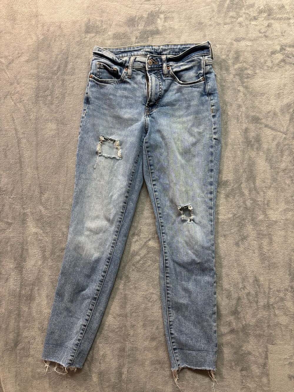 Old Navy Women's High-Rise O.G. Straight Distressed Jeans Size 2